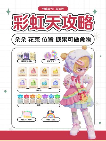 心动小镇6月6日彩虹朵朵 花束 渔村灯塔