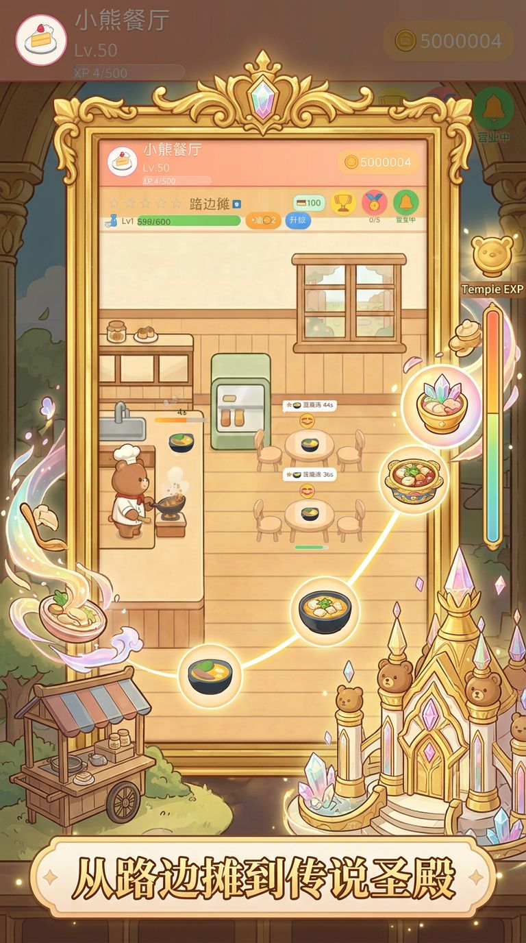 【作品自荐】小熊餐厅 一款超解压养成游戏 2