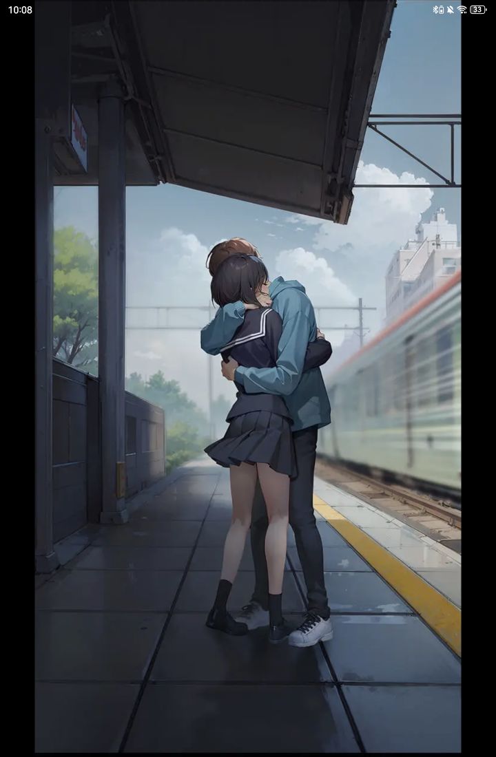 整体剧情画风都挺不错的，最后这个，女主的幻想或是回到现实happy ending?
期待下一部能有答案截图