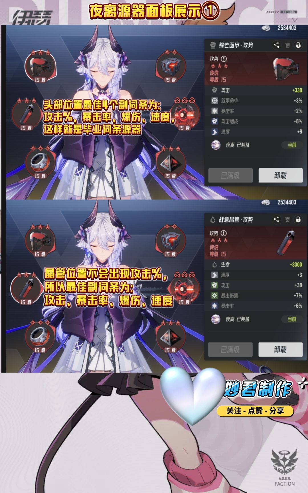 伊瑟夜离源器装备配置攻略 2