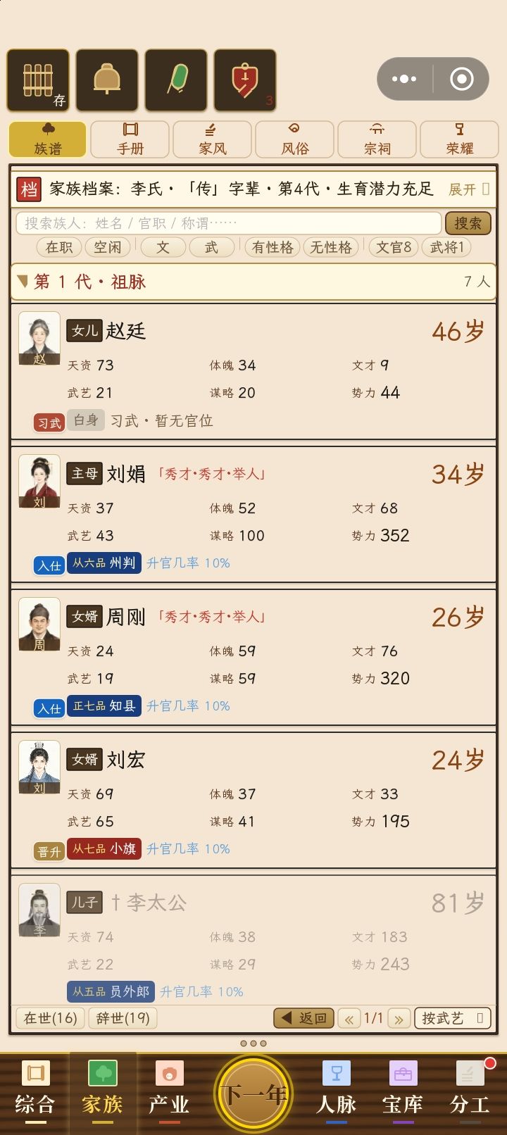 老太公怎么变儿子了,玩到后面那个在世跟辞世两边点不了截图