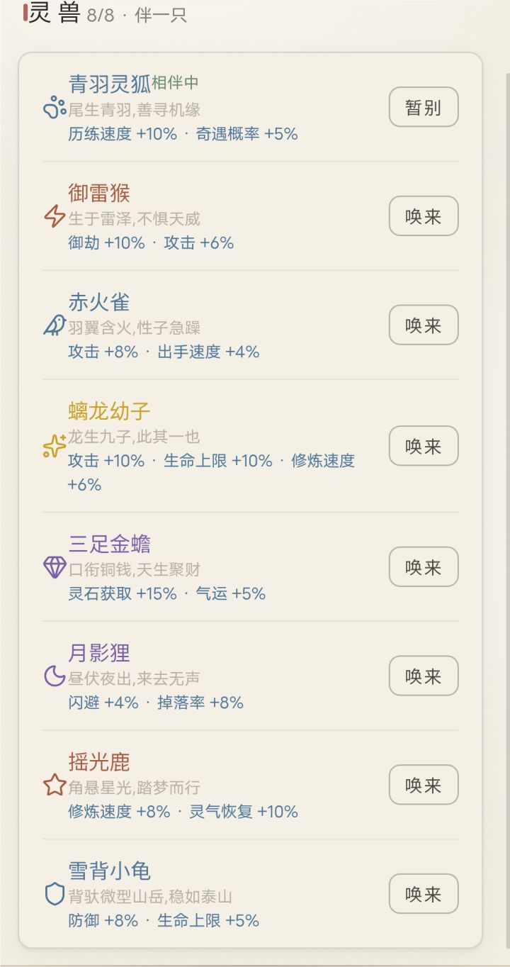 际遇40次 灵宠8只截图