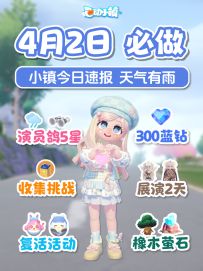 4月2日收集挑战 300蓝钻 展演2天 演员鸽5星