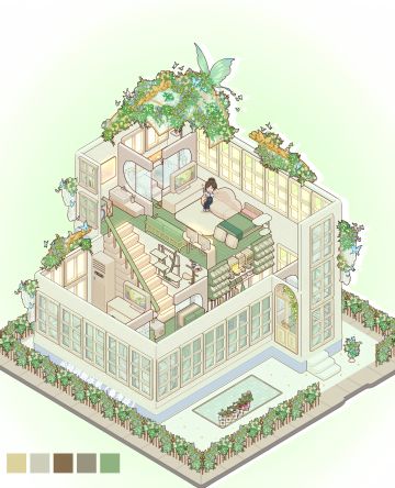 🧊薄荷夏绿·绿色系loft❗零氪党也能get❗