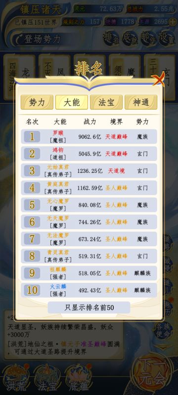 战力的秘密，最全图鉴