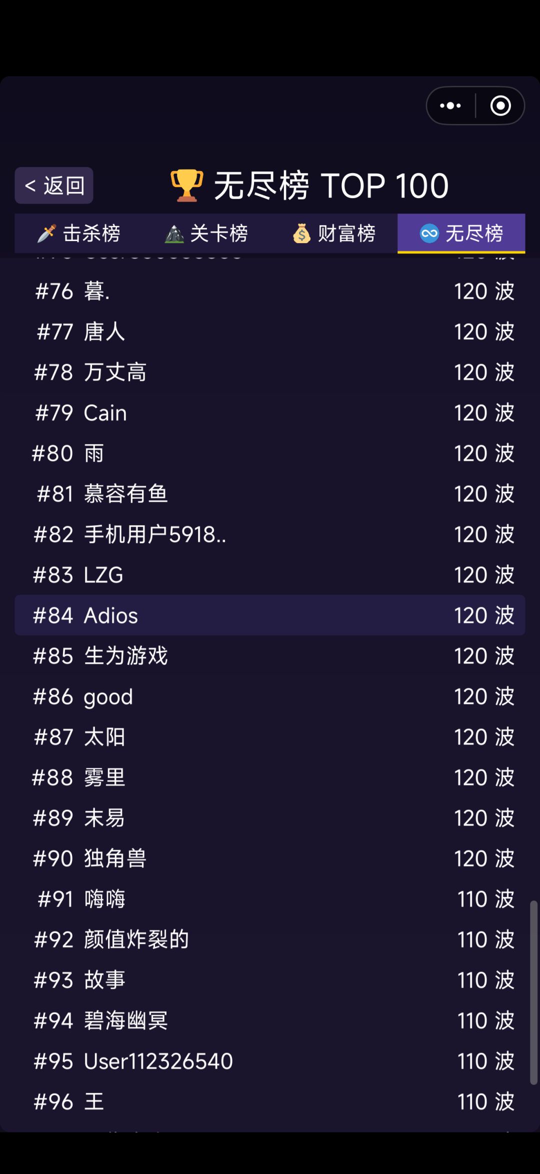 作者大哥我好几次没排名了打了好几个小时啊 2