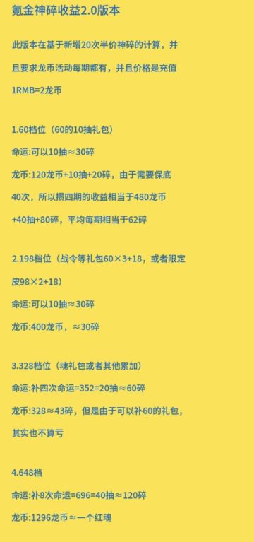 神碎收益2.0版本