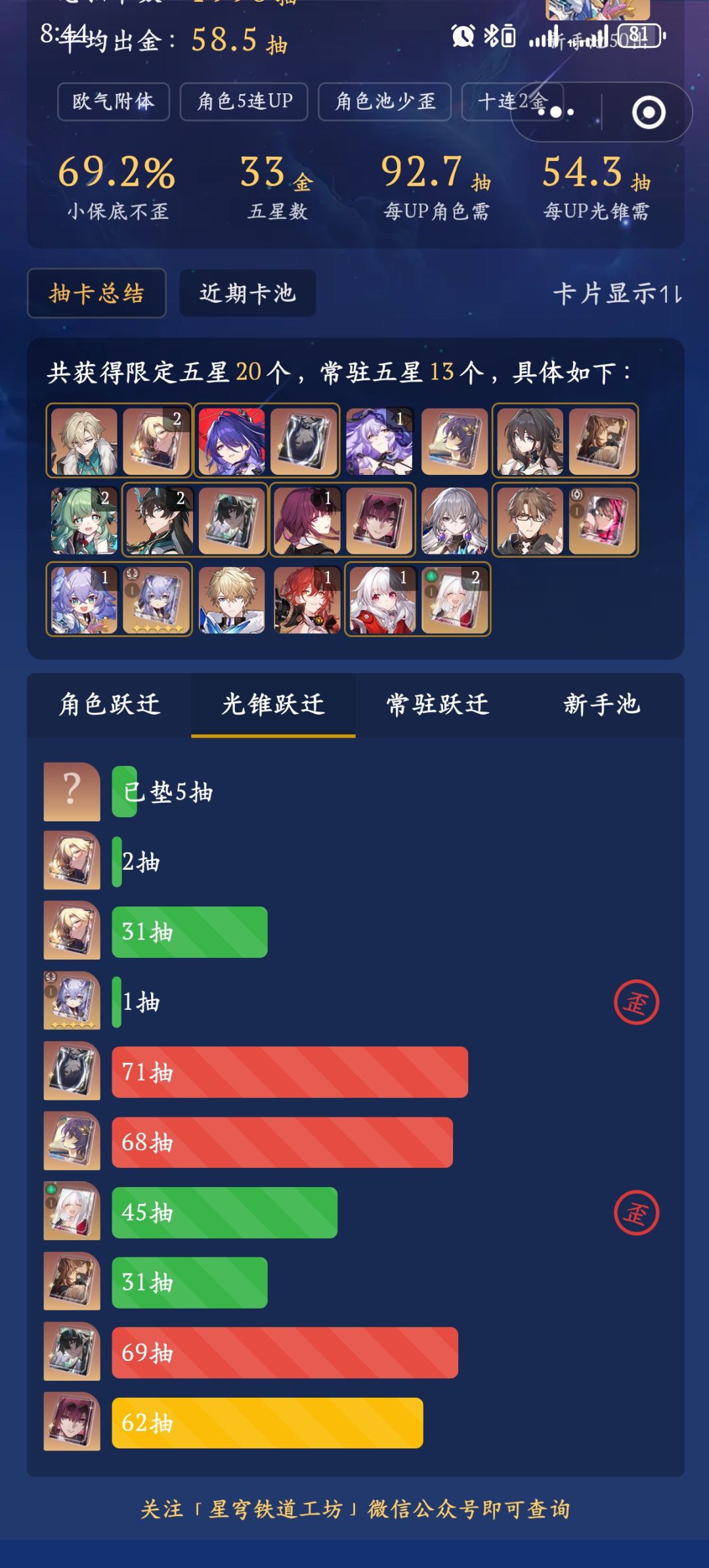 角色和光锥差别这么大吗? 2