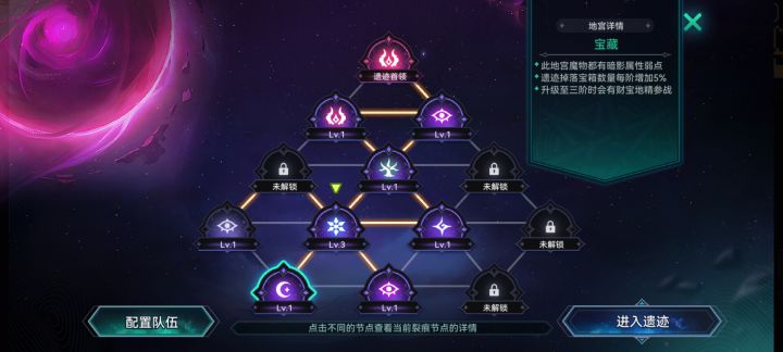 裂隙和宝藏都没连上截图