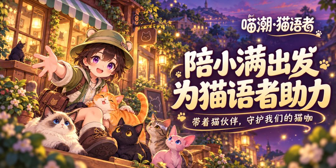 来和猫伙伴冒险!《喵潮·猫语者》抽5份小满手办 1