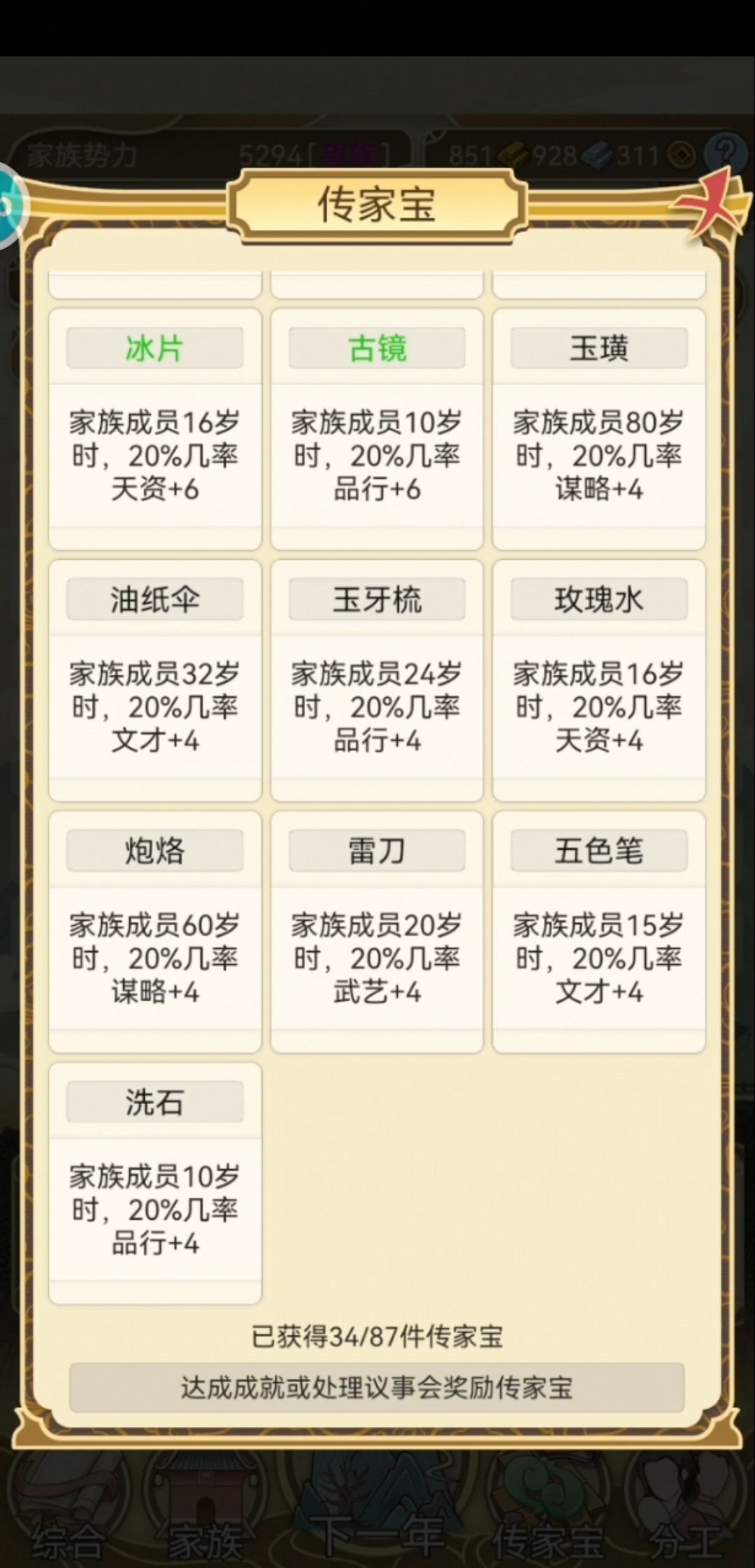 记录,第25年,望族 7