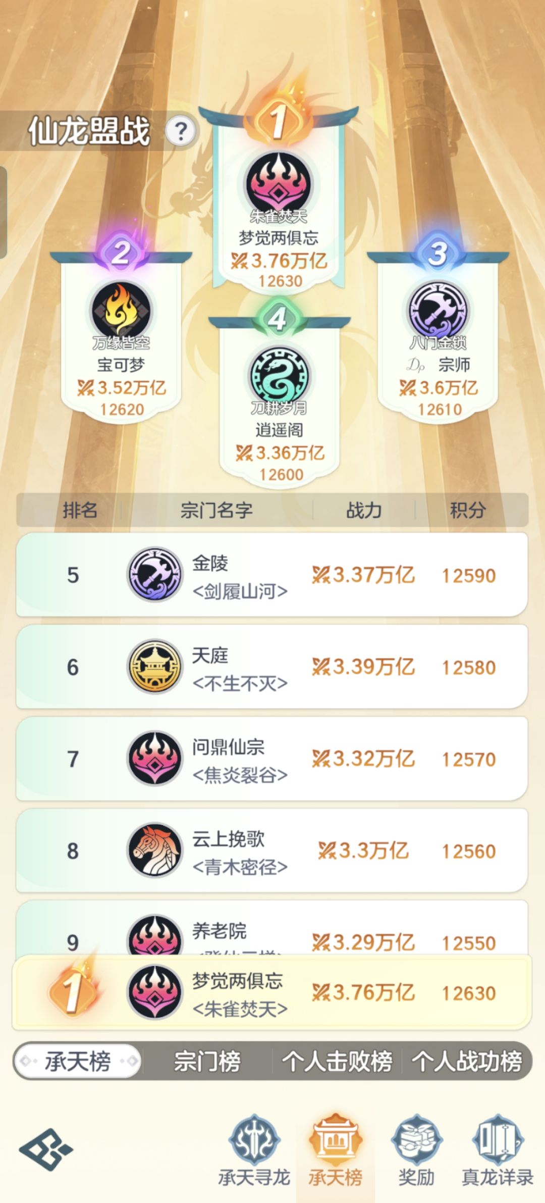 仙盟龙战分配 1