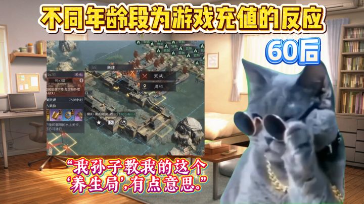 不同年龄段为游戏充值的反应截图