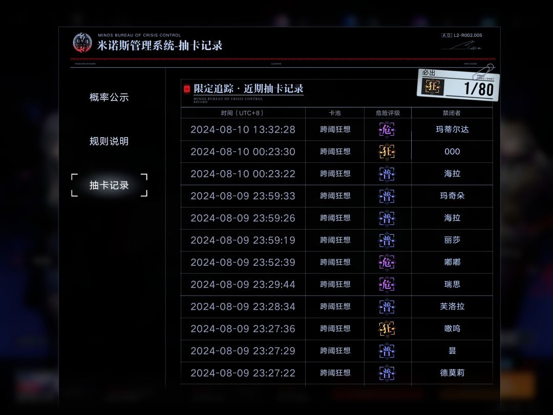 就这么水灵灵的出了 #无期迷途角色推荐 #无期迷途 #无期迷途萌新截图