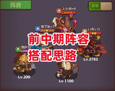 《咸鱼之王》前中期阵容搭配思路截图