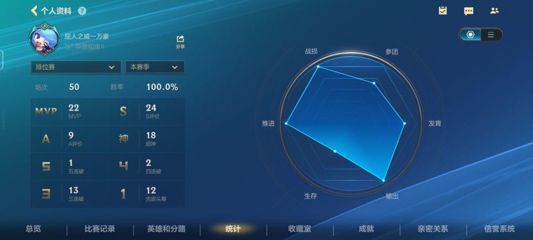 新号单排位50连胜 1