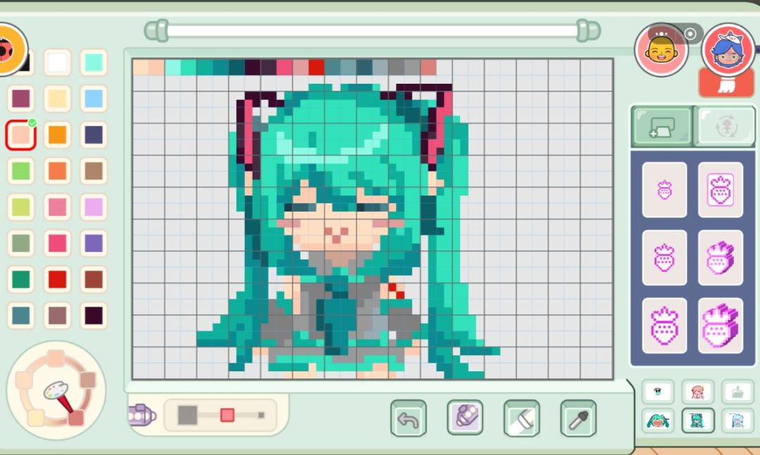 米加小镇拼豆图纸:初音篇 4
