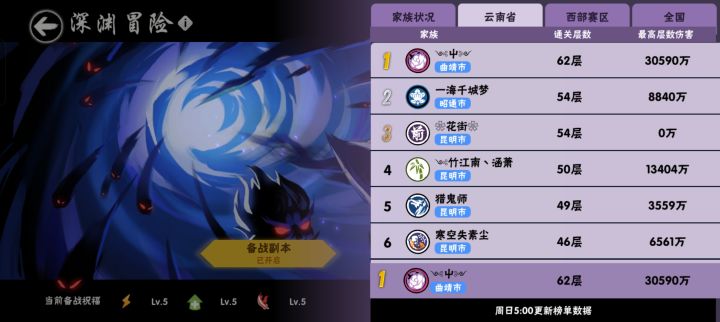 云南省1深渊拉满次数包六星ss+截图