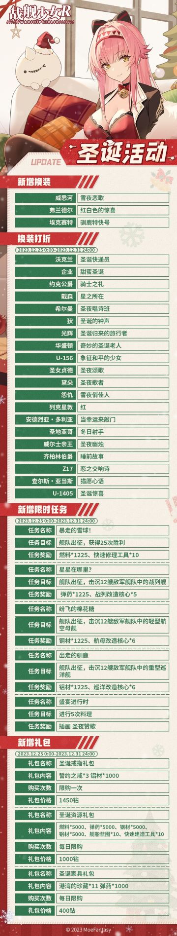2023.12.22 不停机更新公告 & 圣诞节活动公告