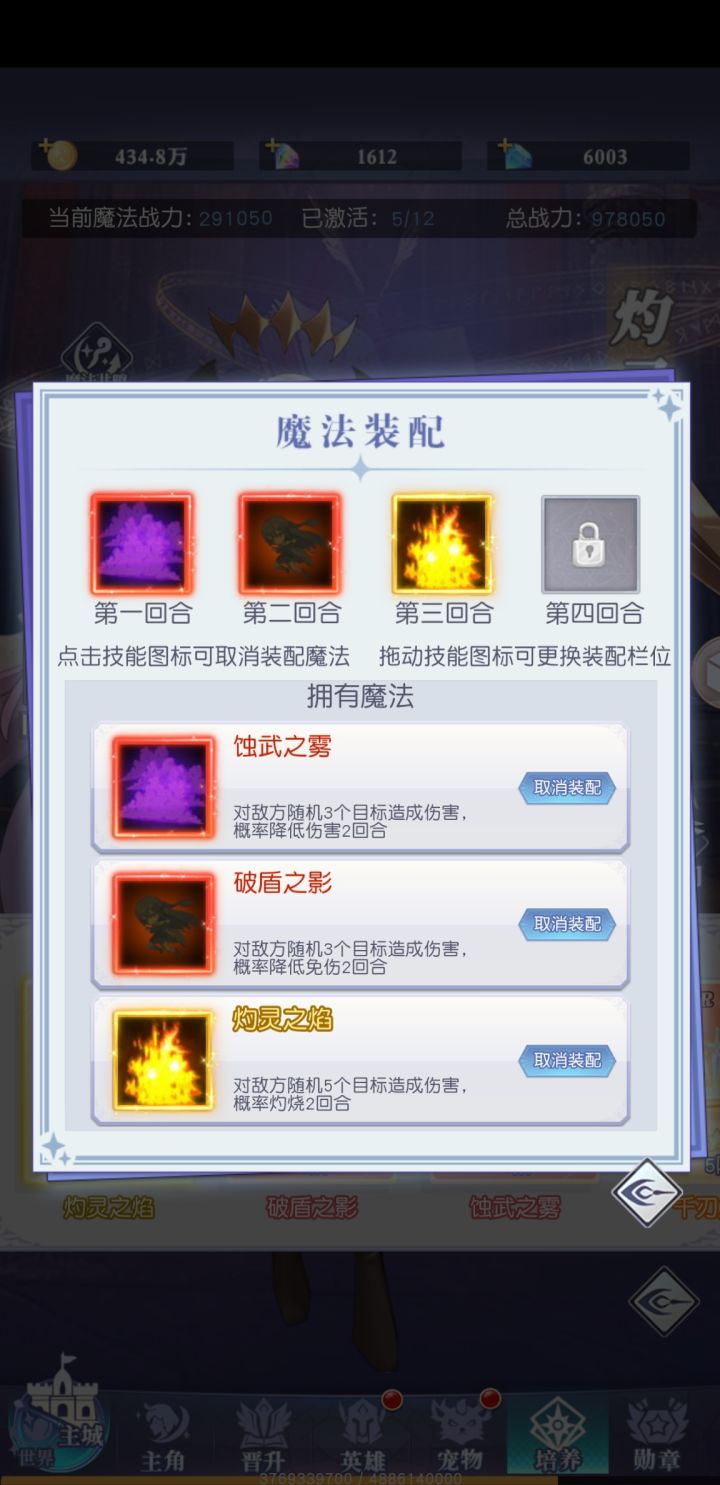 我目前最好的魔法蚀武之雾，先降低伤害，再降低免伤，然后灼烧配合火队输出爆炸截图