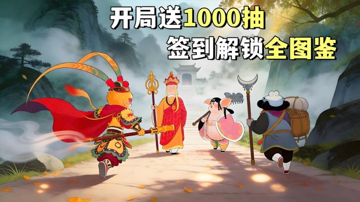 国风水墨西游!放置挂机,轻量养成!开局送千抽,签到全图鉴!截图