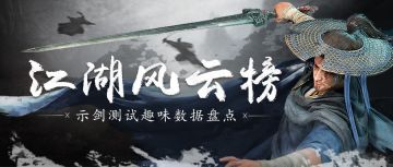 【江湖风云榜】示剑测试趣味数据盘点