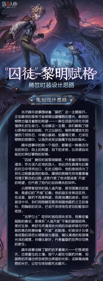 【第四十赛季·精华1】稀世时装及奇珍时装的设计思路爆料！
 虚假的天堂，终将坍塌……
 #第五人格设计思路 #第五人格