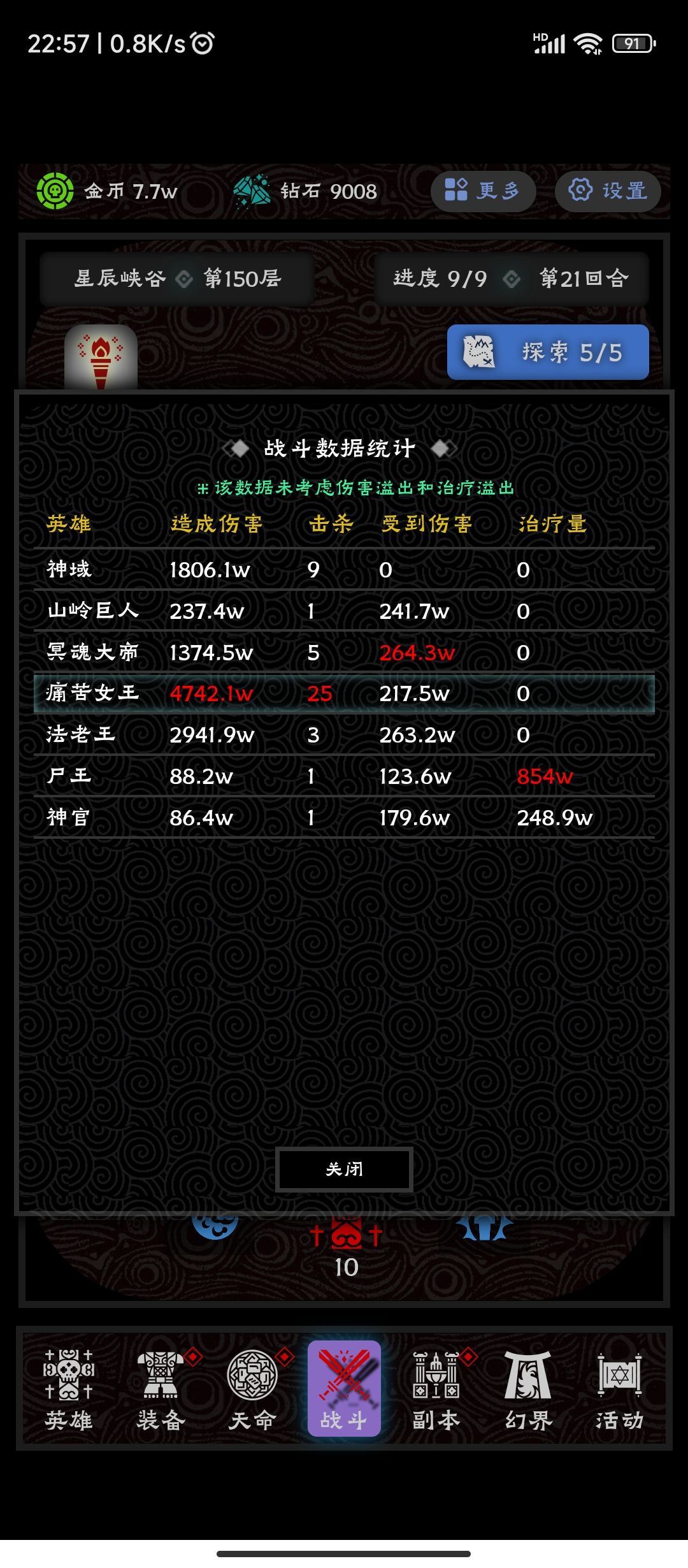后期女王配大帝比法王伤害更厉害 2