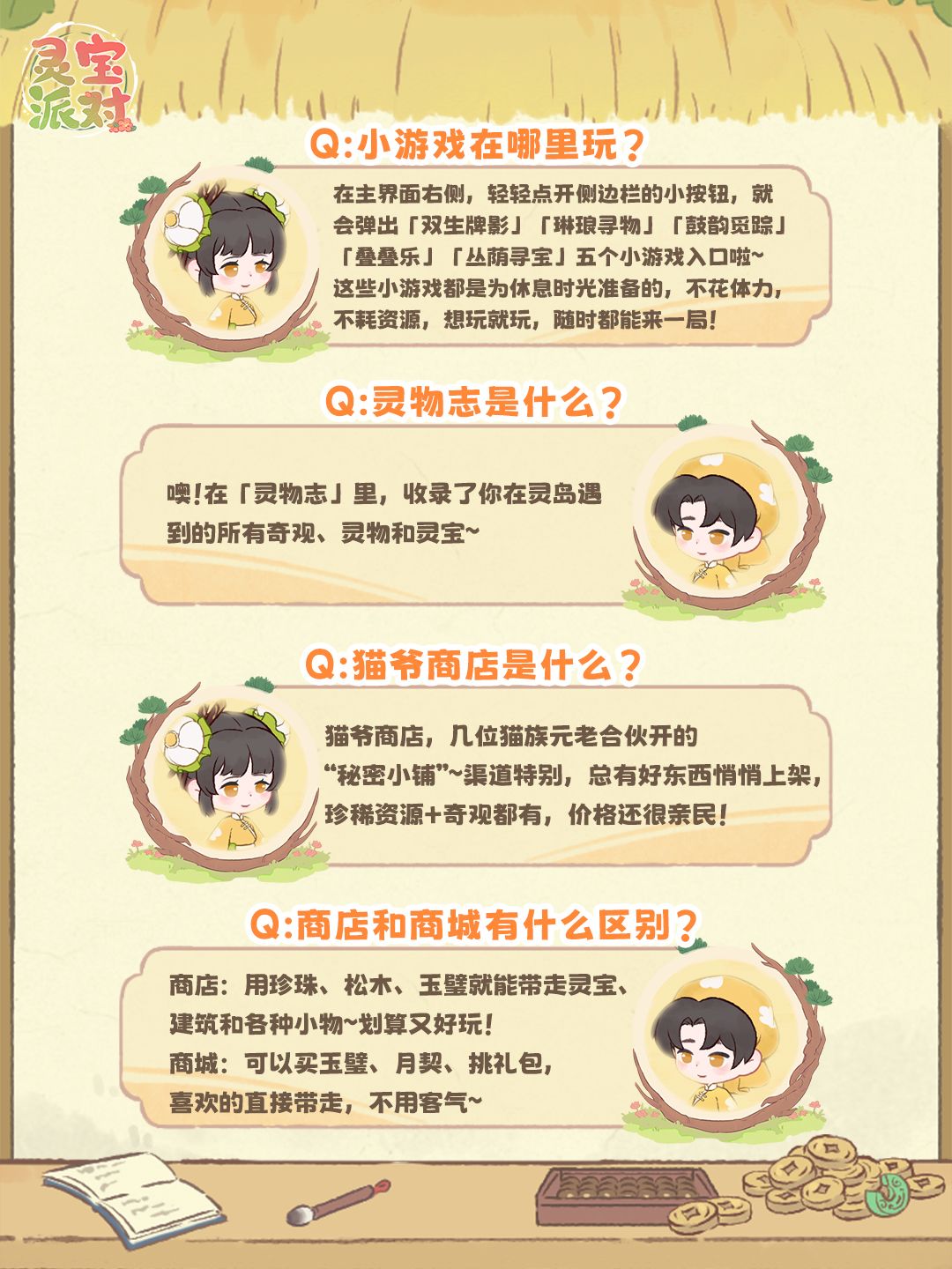 灵宝派对的灵岛Q&A在哪里? 2