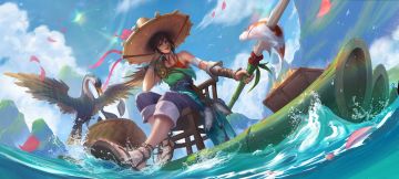 新皮肤爆料丨花木兰·漓江之歌：渡河五文，游江八文，方圆十里，老少无欺