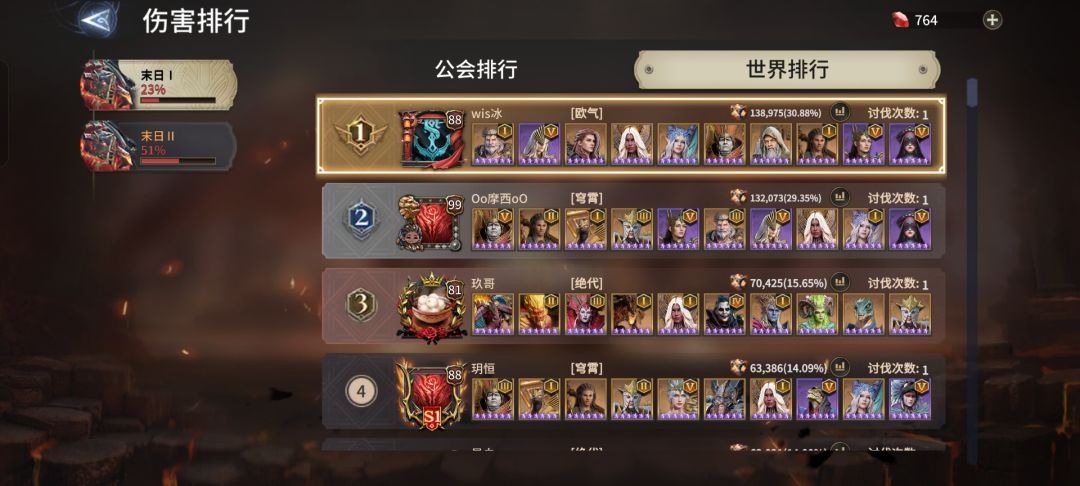 泰坦1白胖子0和魔女0。12w以上 1