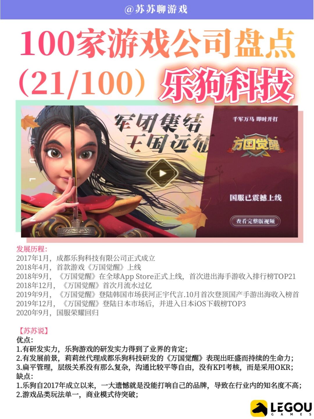 乐狗科技| 100家游戏公司盘点(19/100) 2