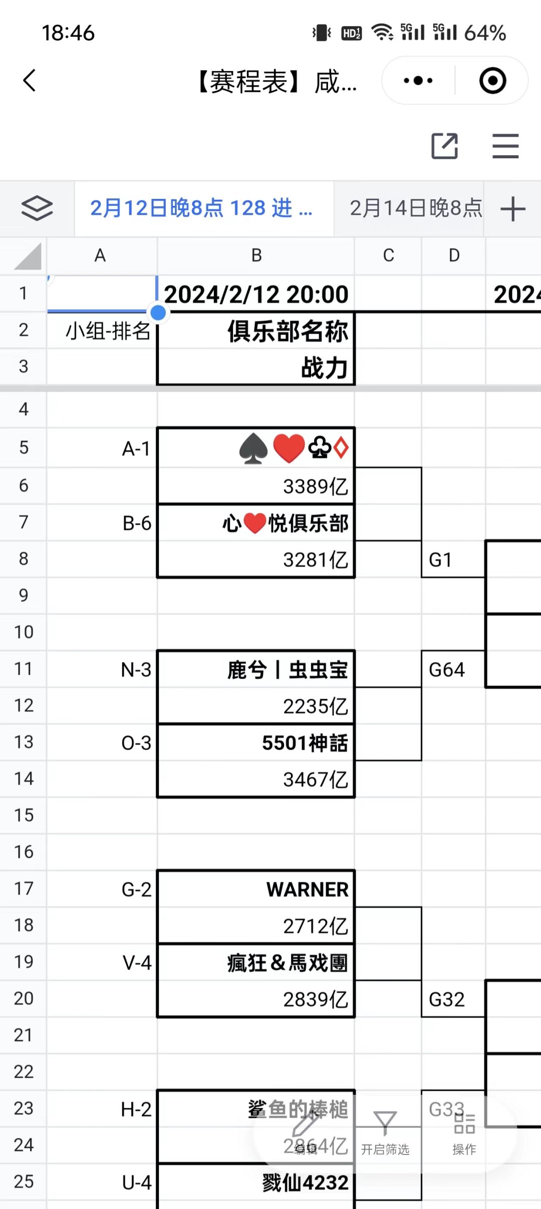 【赛程表】咸鱼之王2024年赛 1