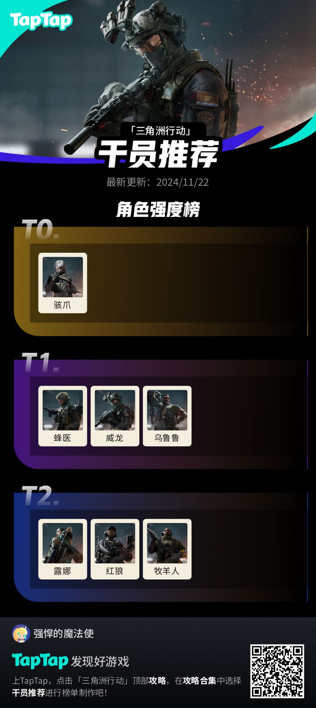 #三角洲行动干员推荐截图