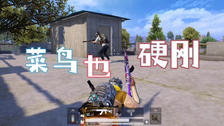 和平精英菜鸟成长记，菜鸟也硬刚截图