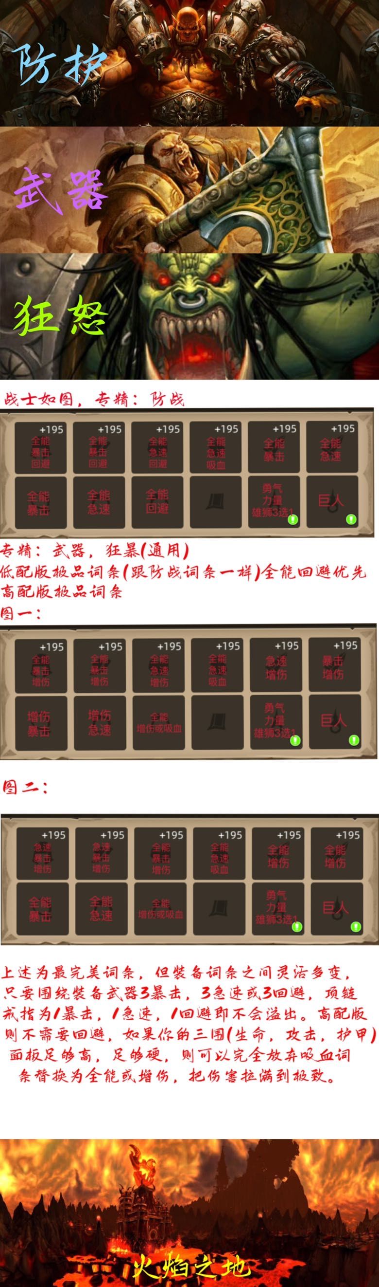 4.9.4-全职业（全专精）人物装备面板极品词条整理攻略第一篇。干货满满！（希望可以帮助各位萌新同学，少走弯路，早日毕业，奥利给！）
前言：
因Ios版本缘故，无法一边编辑一边➕图，所以只能出此下策，在其他软件编辑，作图，贴图，拼图，可能大家要费眼睛了，在此万分抱歉！
为了观赏性能够美化一些，可以让大家眼前一亮，特此加了全职业对应的专精高清图，以及一些精美地图（战士，圣骑，术士实在是找不到了，只能截图