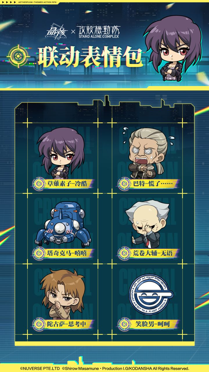 《攻壳机动队S.A.C.》联动表情包萌趣来袭!截图