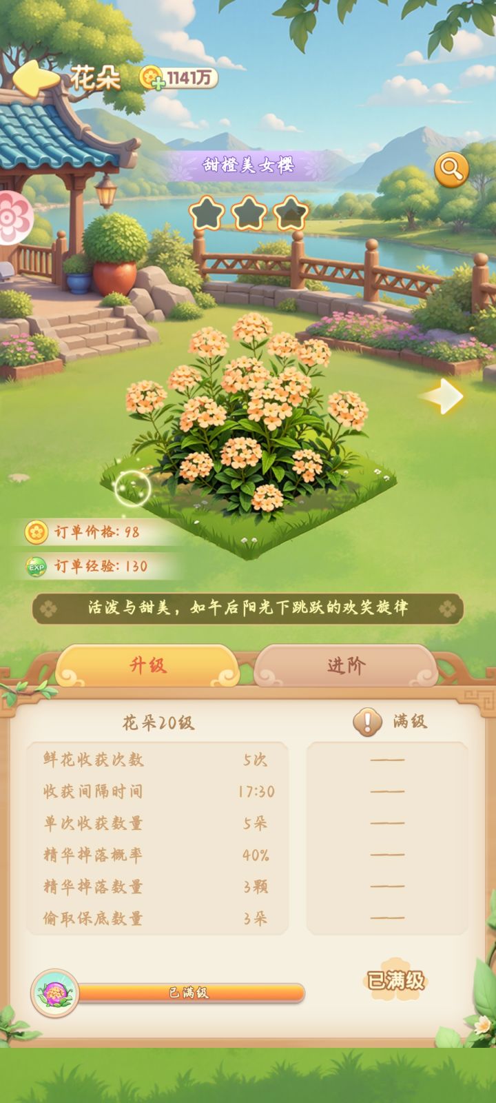 第一个满级花截图