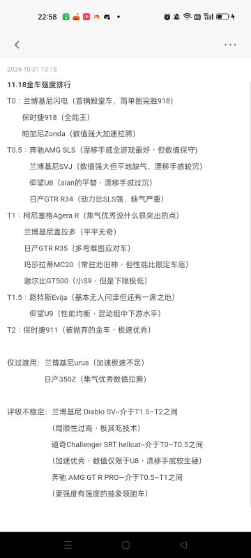 11.18陆服金车排行