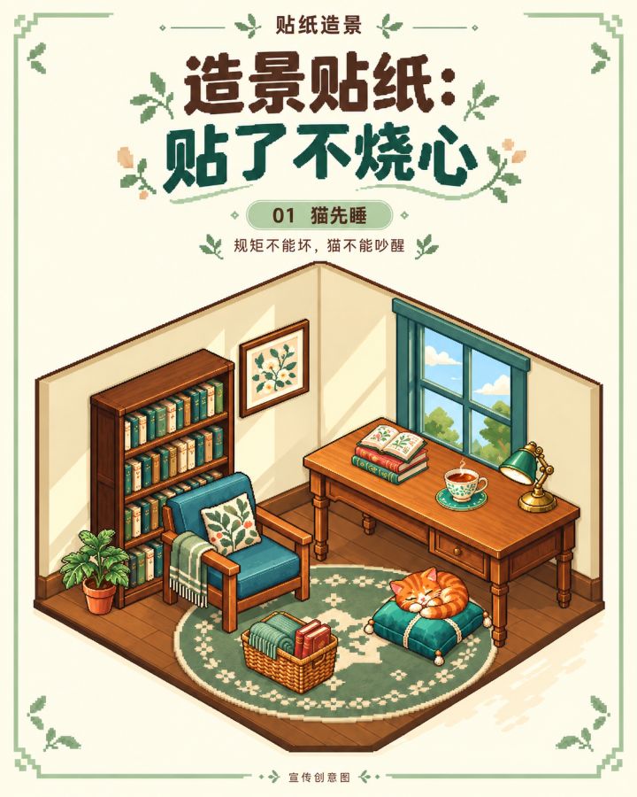造景贴纸:贴了不烧心①猫先睡截图