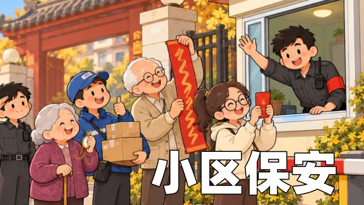 我是小区保安❗️保卫业主平安🔥截图