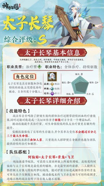 《神仙道3》伙伴图鉴——太子长琴