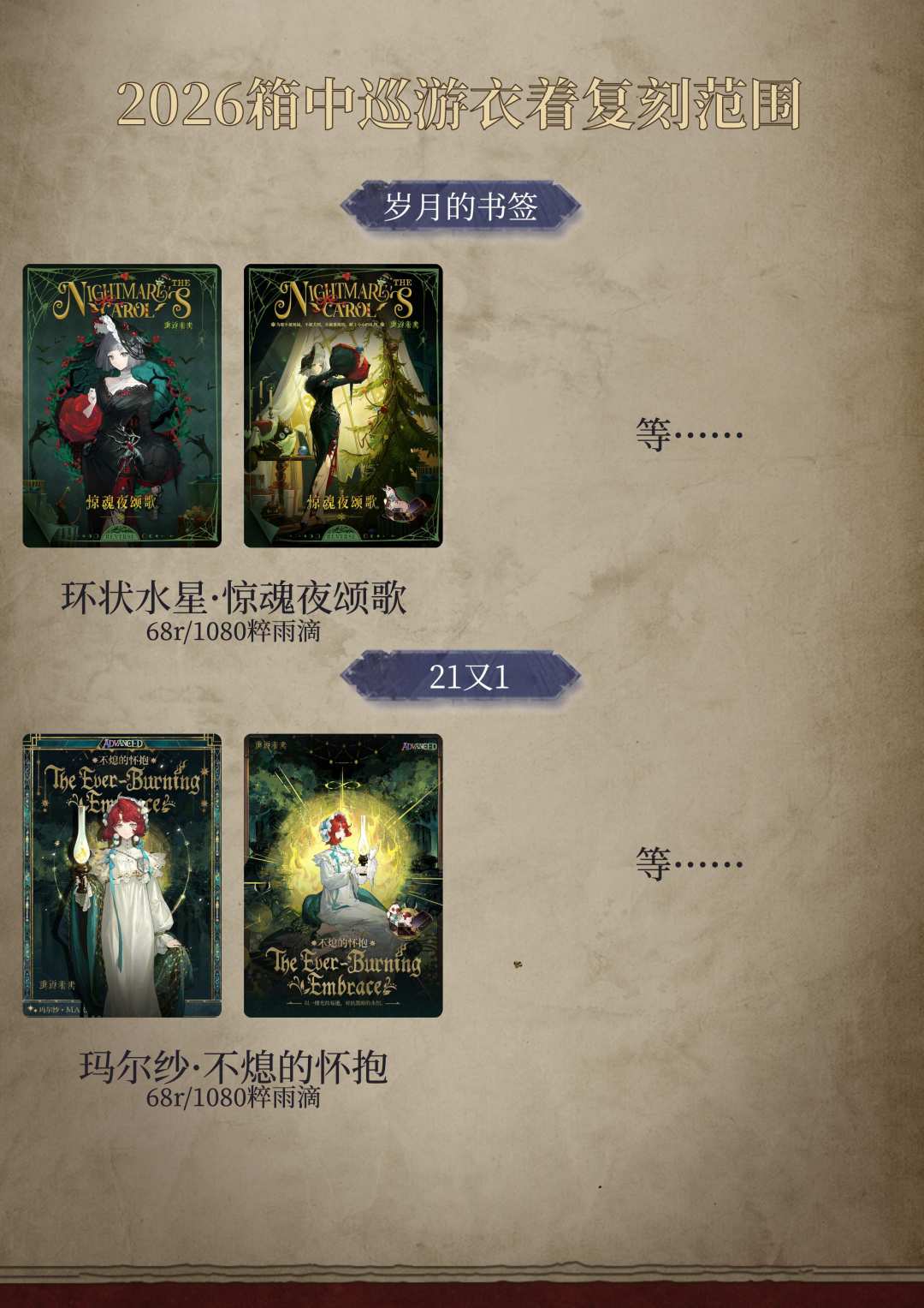 2026箱中巡游衣着复刻范围 2