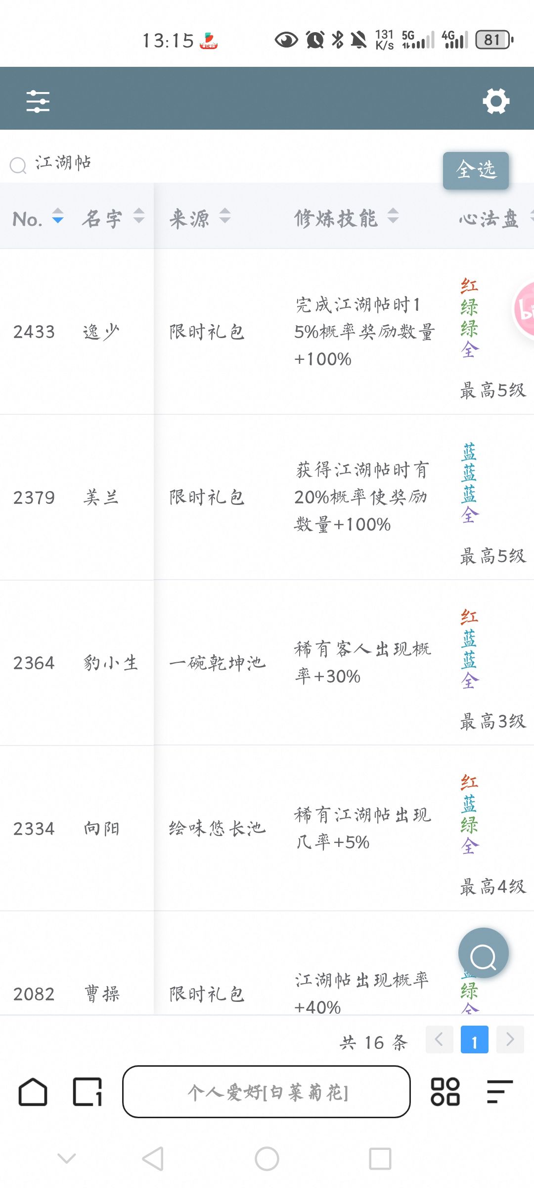 白菜菊花和游戏内不一样 2