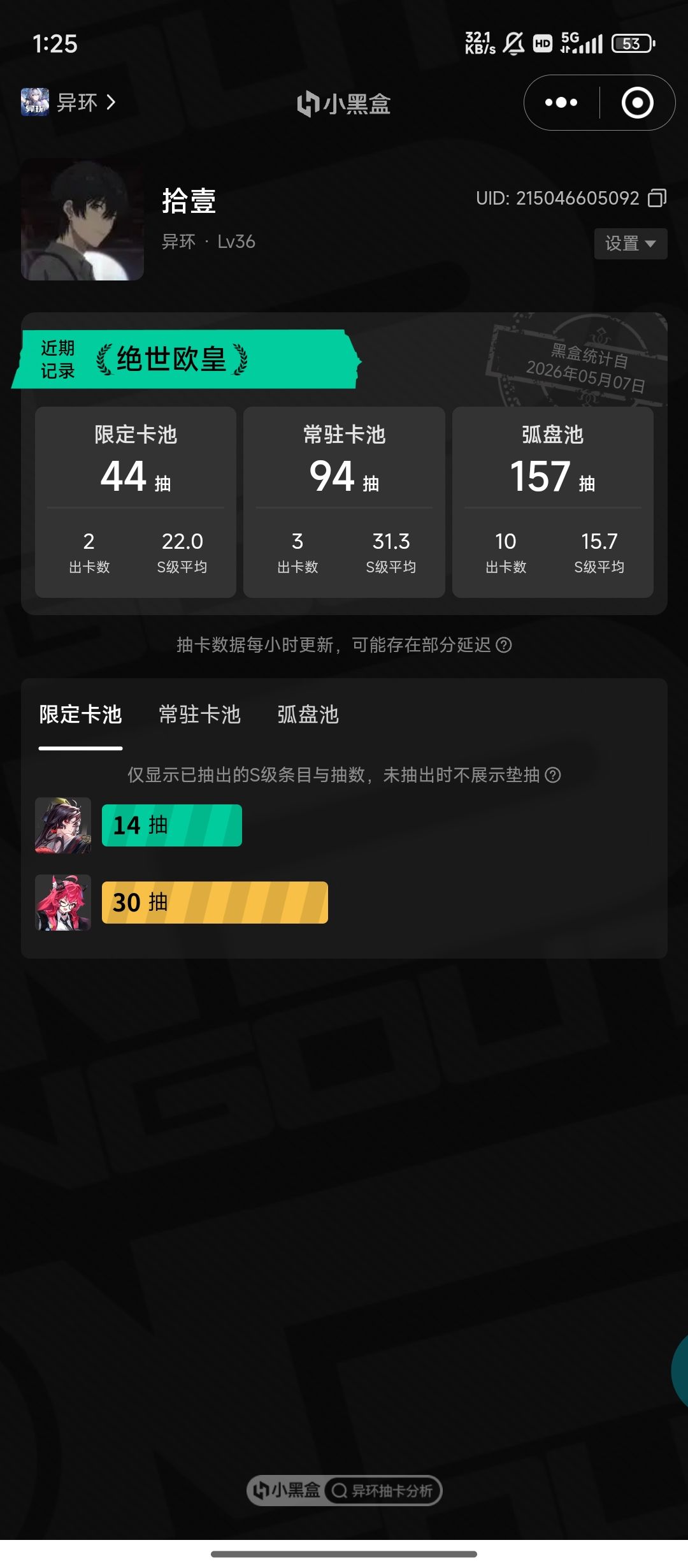 这就是角色池不歪的代价 1