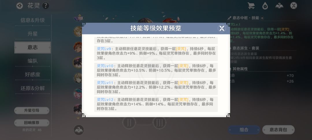 花灵意志派生及中枢技能简介与搭配推荐 2