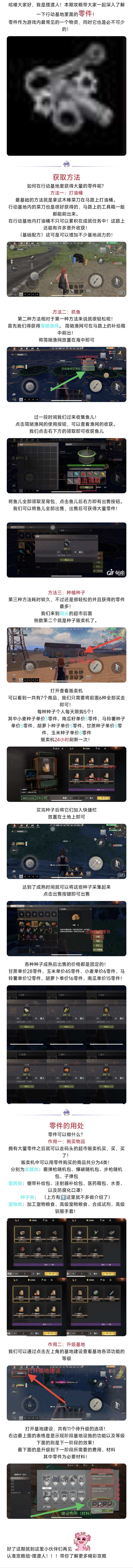 【行动基地】零件如何获取及其用处截图