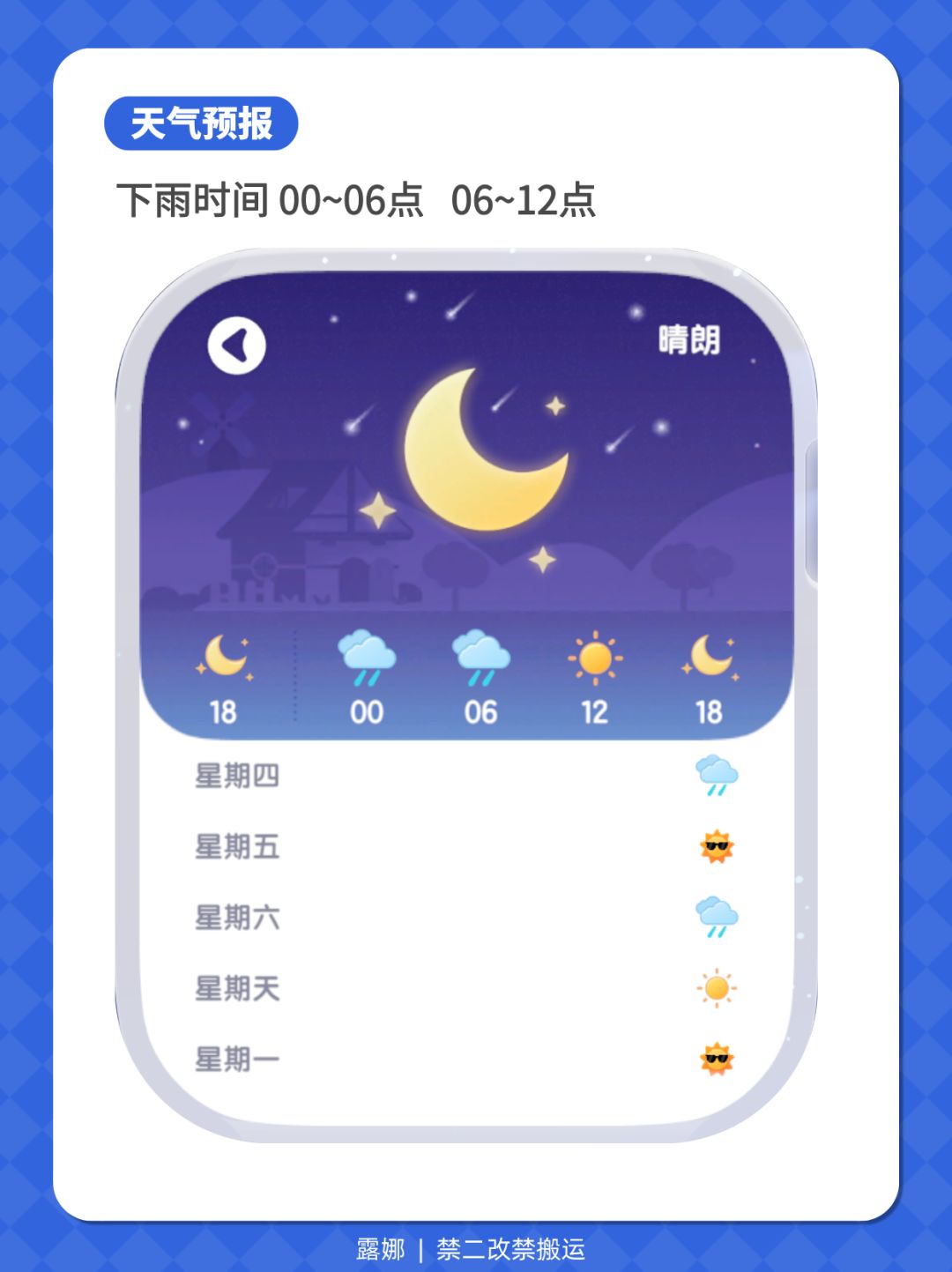 8月7日 下雨天必做攻略 00~12点下雨 2