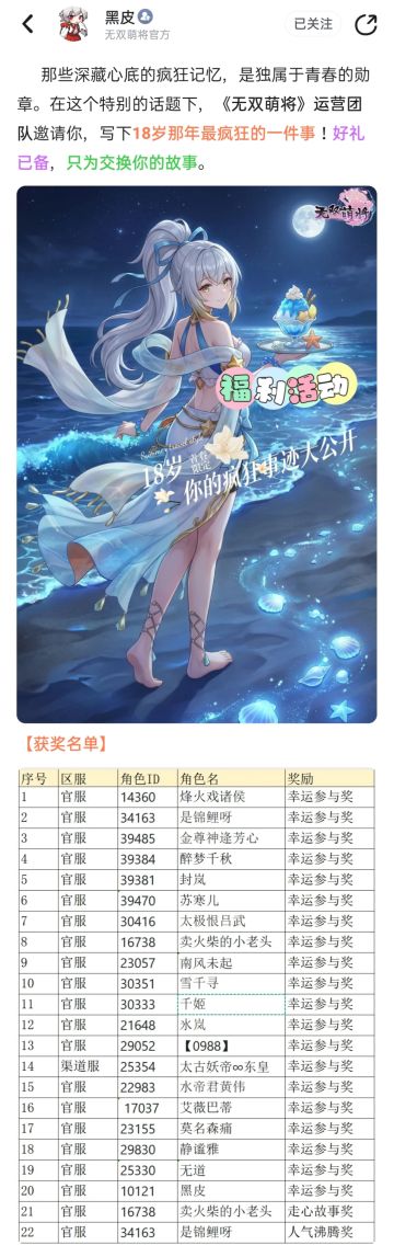 18岁的疯狂又在我的心里甜了一下