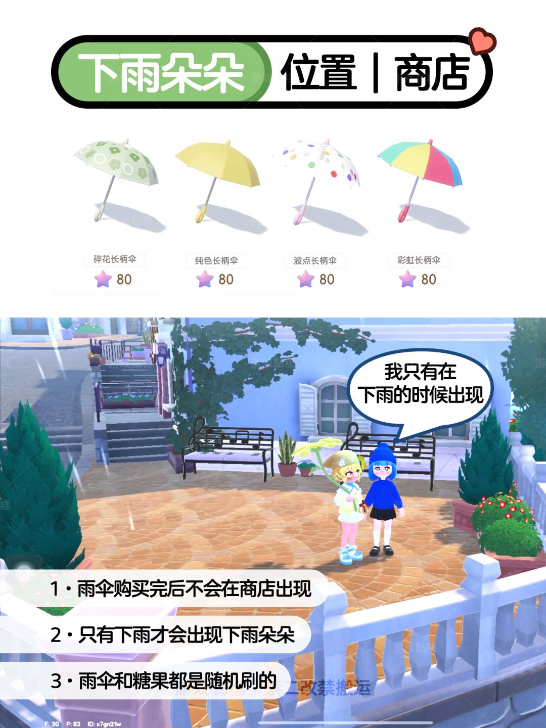 心动小镇一周内的天气预告｜下雨 彩虹 流星 2